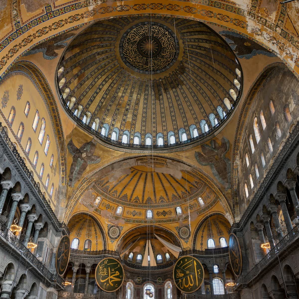 Interior of Hagia Sophia, the most important temple in the world